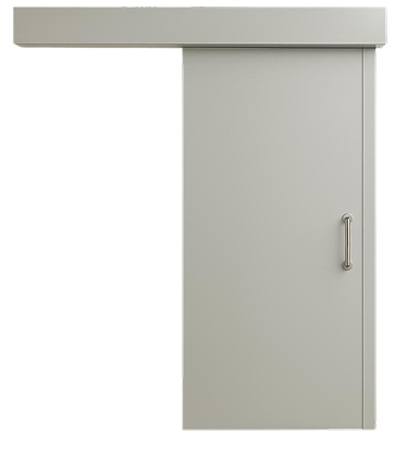 Sliding fire steel door